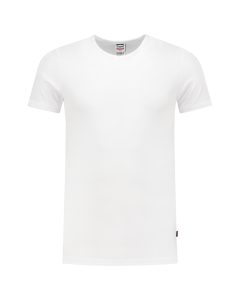 T-Shirt Elastaan Fitted V Hals