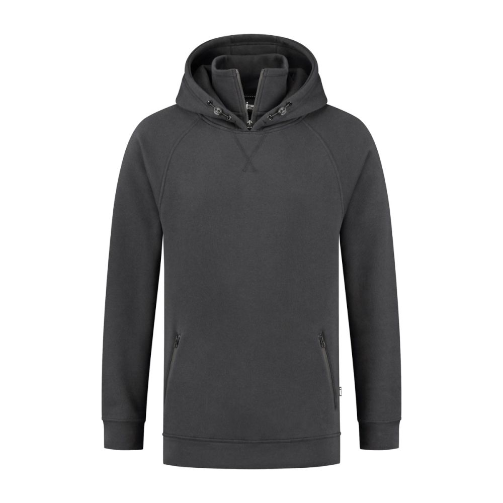 Sherman Raglan hoodie met rits kraag en getapete ritsen